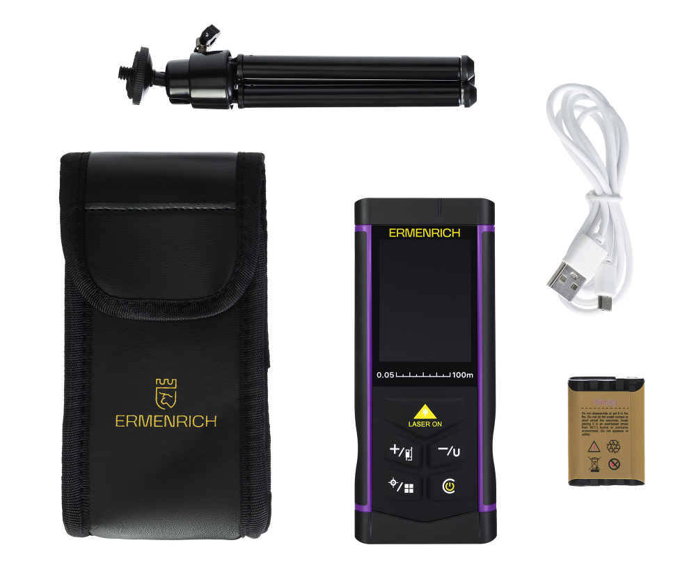 Лазерная рулетка Ermenrich PRO LR100, с камерой