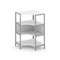 Shelf System Односекционный угловой стеллаж трехярусный SN.STMU-311 Белый/Металл Серый 810*810*1246