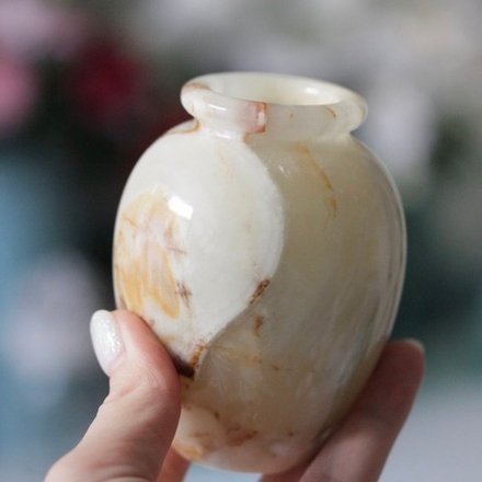 Кашпо Вазочка Кубышка Оникс природный D8 x H10 см.