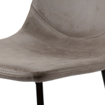 Стул барный hugh, экокожа, серо-коричневый