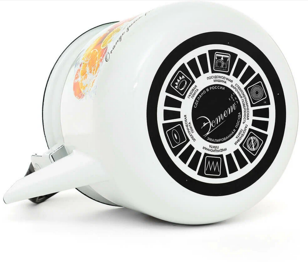 Чайник эмалированный "Цитрусовый фреш" 3.5л. Эстет