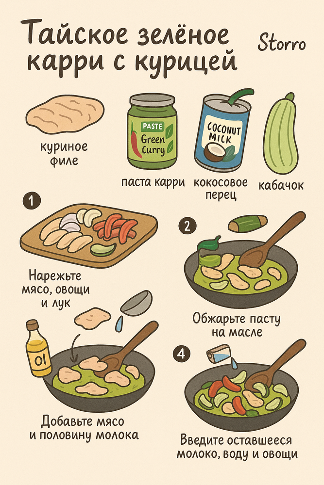 Паста Lum Lum Organic Карри зеленая 120 мл x 4 шт