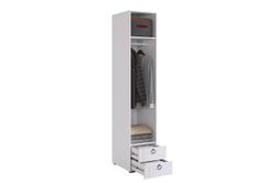 Шкаф однодверный "Ева" 101.01 (Белое дерево/Белый матовый)