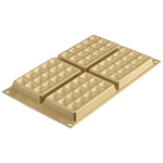 Форма для приготовления вафель waffel classic силиконовая золотая