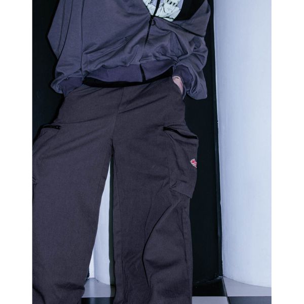 Брюки Карго Широкие Плотные Черные - фото 3