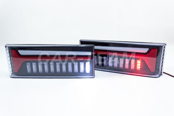 Задние фонари ВАЗ 2108, 2109, 21099, 2113, 2114 светодиодные в стиле Топорик (DH-418), не тонированные
