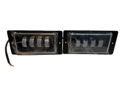 Противотуманные фары ВАЗ 2110 12В 4 дисковые линзы 2 режима белый + желтый металлический корпус