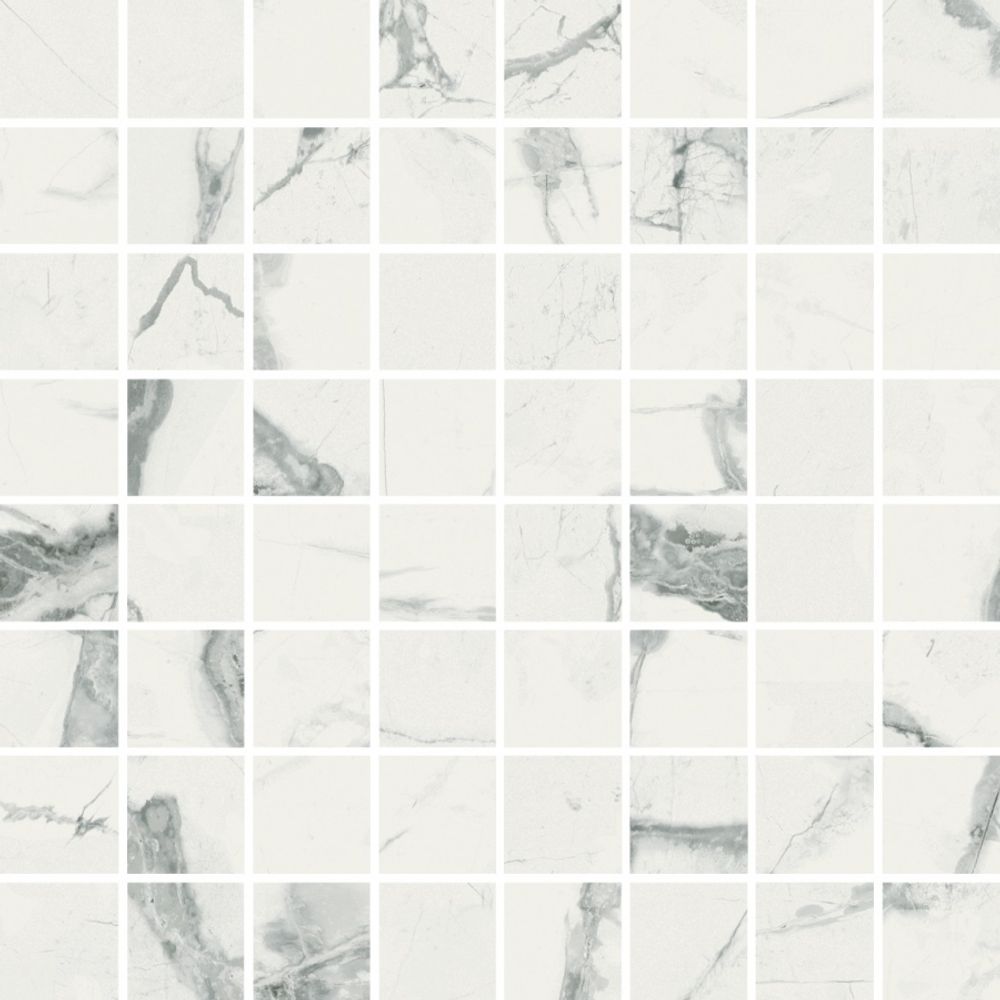 Мозаика Charme Deluxe Invisible White Lux Mosaico 3.5х3.5 29.2x29.2