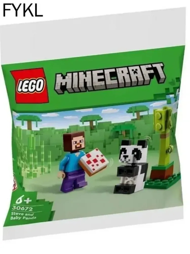 Конструктор Minecraft 30672 Стив и малышка Панда