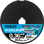 OWNER Шнур Kizuna EX X8 Broad PE invisible blue 150м 0.36мм 35.8кг