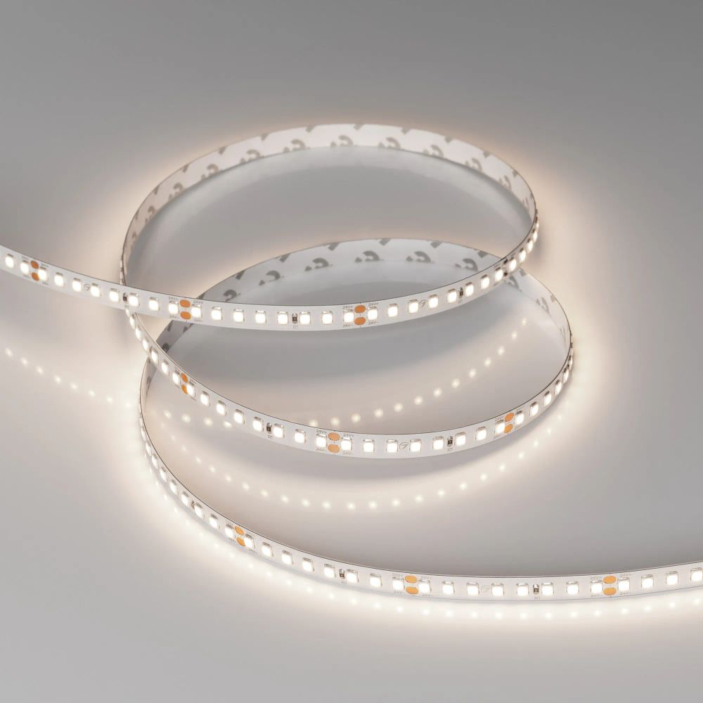 Светодиодная лента RT-A160-8mm 24V Day4000 (12 W/m, IP20, 2835, 5m) (Arlight, высок.эфф.150 лм/Вт) 024537(2)