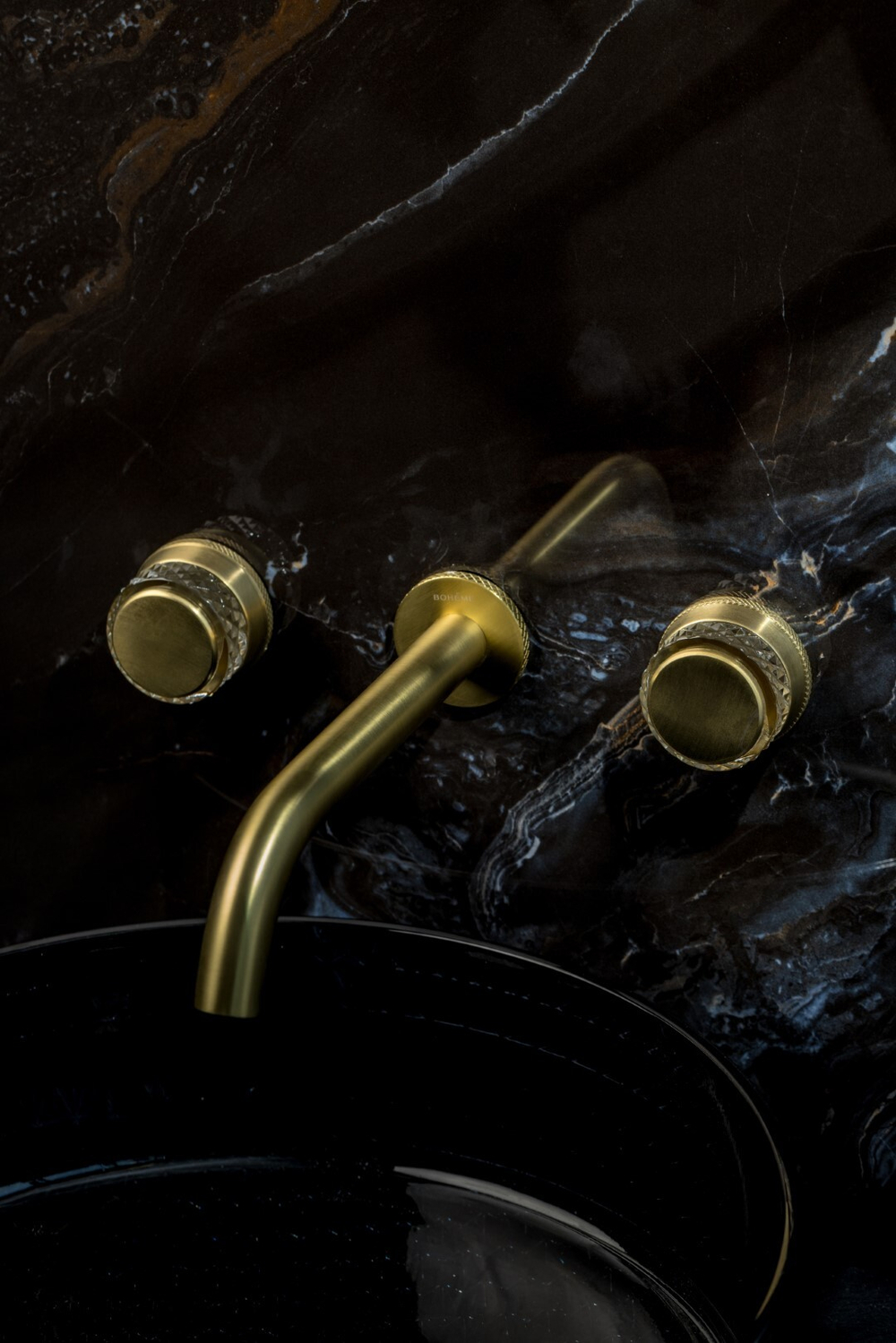 Boheme Смеситель из стены AURA на 3 отв. MAT GOLD