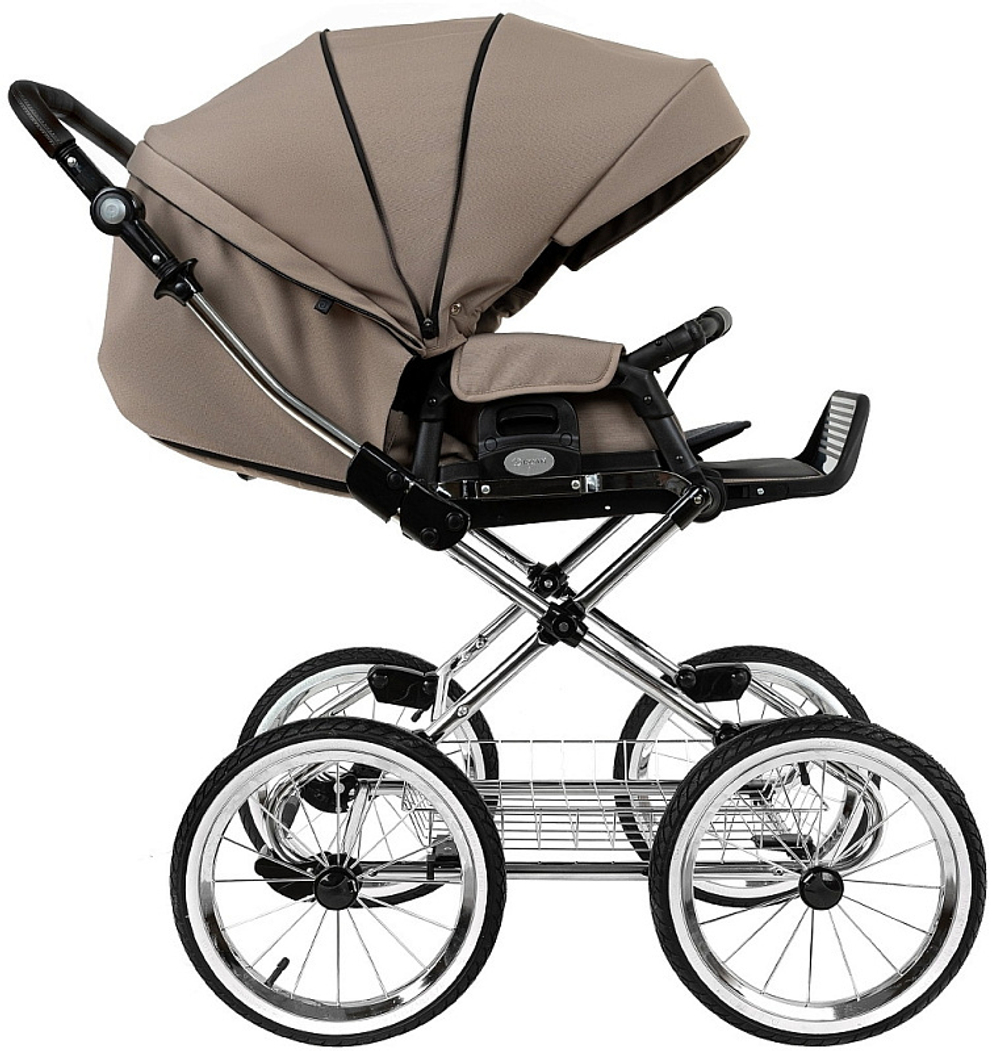 Детская коляска Roan Bass Next Classic d14 2.0 2 в 1 BSNC/90/2 Hazel/Black/руч.Black