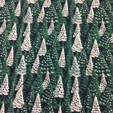 Футер 2х нитка петля Ёлки на Зеленом
