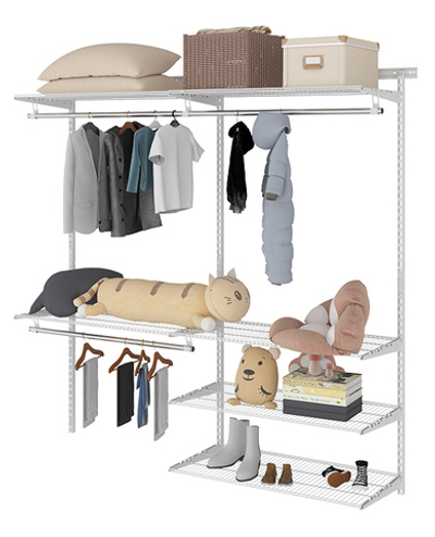 ПРАКТИК Гардеробная система Optima G180 белая, 190x45x205 см