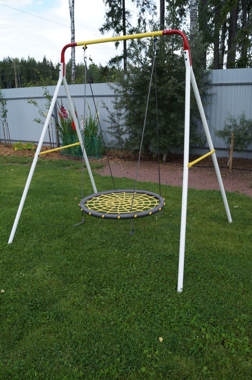 Уличные качели "гнездо" 100см сетка