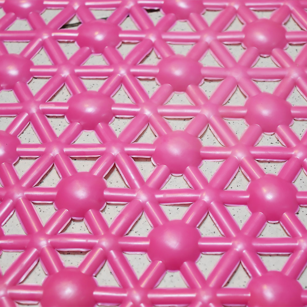 Коврик для ванной матовый Паутинка 37*66см (малиновый)