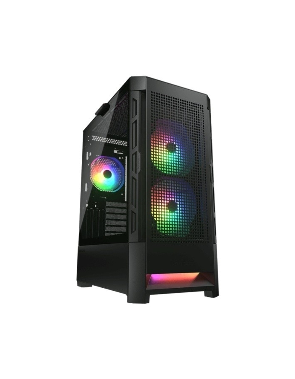 Cougar Airface RGB Black, 2х140мм + 1x120mm ARGB Fan, ARGB Fan Hub, без БП, черный, ATX