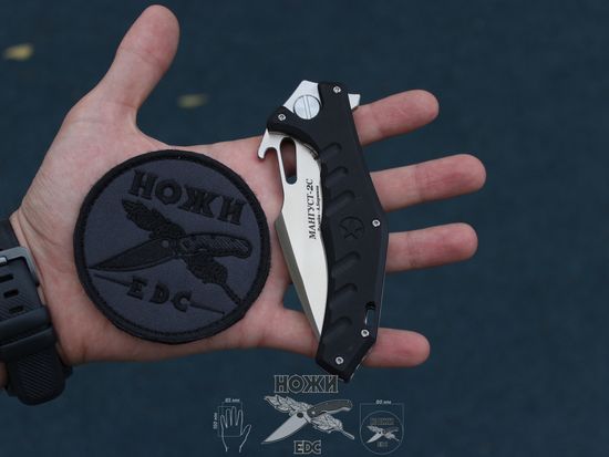 Складной нож НОКС Мангуст-2С 337-100406 c клинком из стали D2, рукоять G10