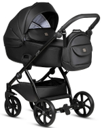 Детская коляска Tutis Uno 5 Plus Leather collection 3 в 1 с автокреслом Elo Lux EduSky Black 1402699 Jet Black