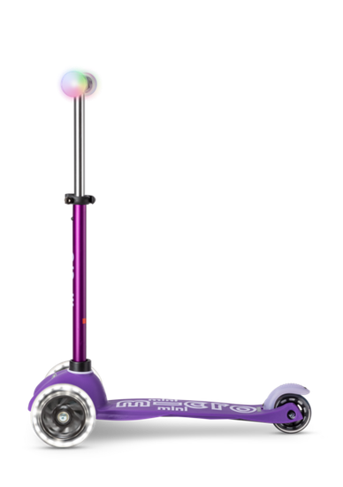 Самокат Mini Micro Deluxe Magic LED сиреневый
