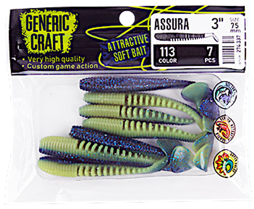 Мягкая приманка Generic Craft Assura 115мм цвет 113 5шт