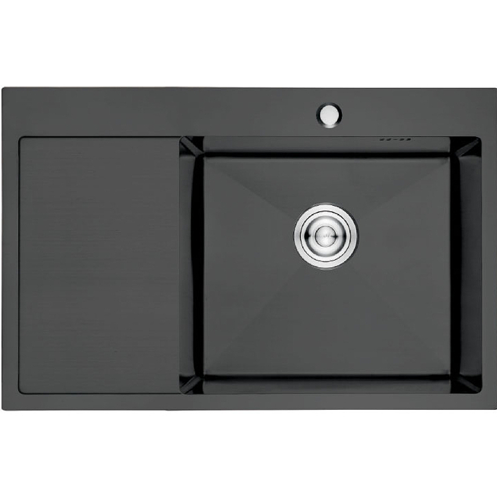 Мойка для кухни из нержавеющей стали GERHANS K37851B-R PVD графит