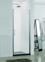 Душевая дверь Azario Alberta распашная 80х190, толщина полотна 6мм универсальная, цвет профиля серебро