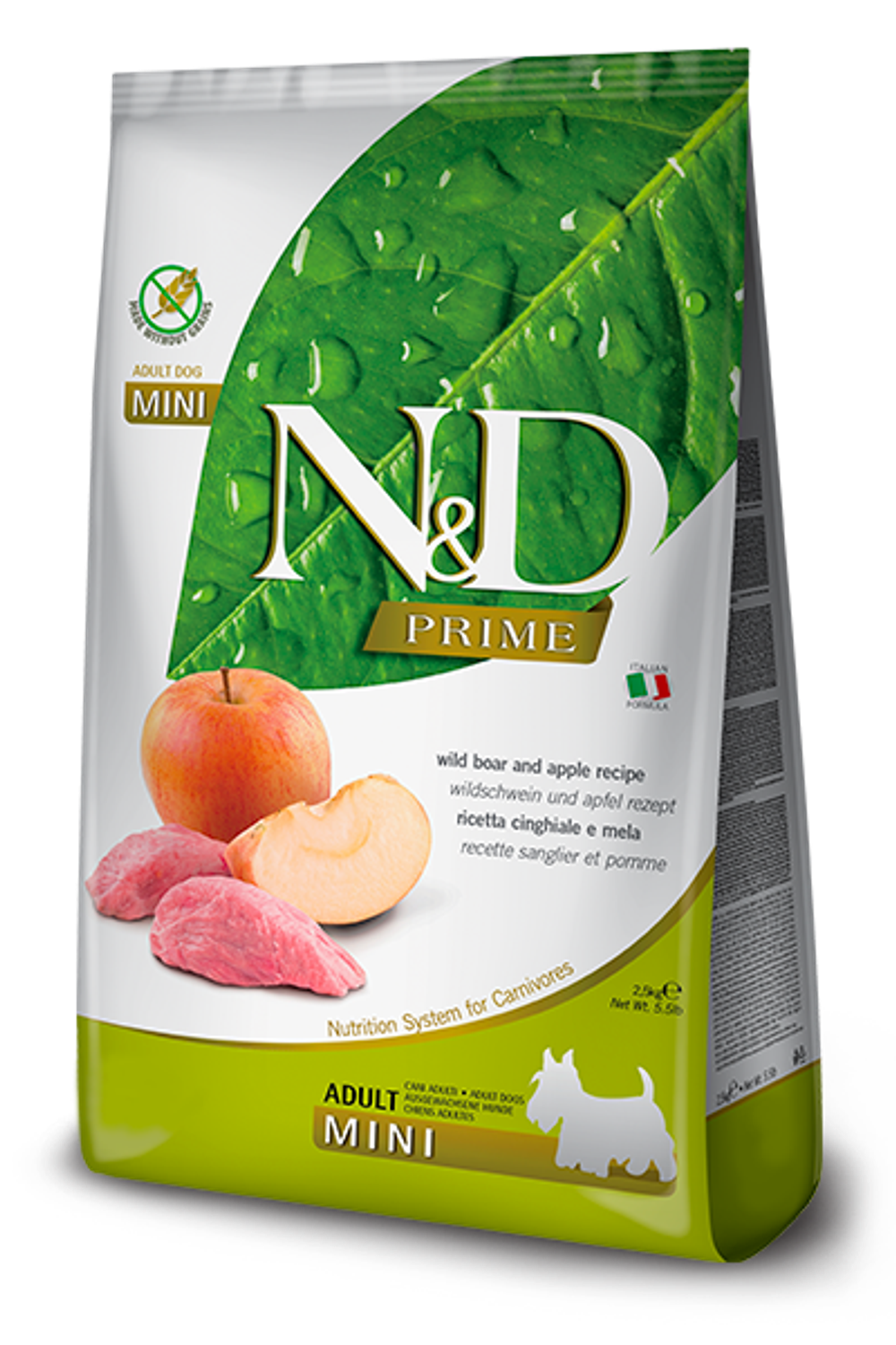 Farmina N&D Dog  Prime дикий кабан с яблоком для  взрослых собак мини, 7кг