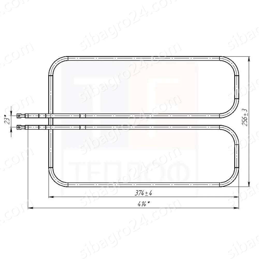 ТЭН 196В8/1,5 КЭТ-0,12 для конфорок Проммаш