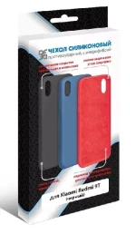 Силиконовый чехол с микрофиброй для Xiaomi Redmi 9T black DF