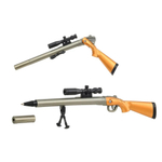 Ручка шариковая, Basir, синие чернила, серия "РУЖЬЁ", корпус в форме ружья, с фонариком, 36 шт