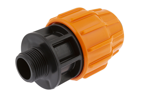 Муфта перех ПЭ с нар резьбой 40х1'' для дренажного шланга ''На Берлин'' ДЖИЛЕКС