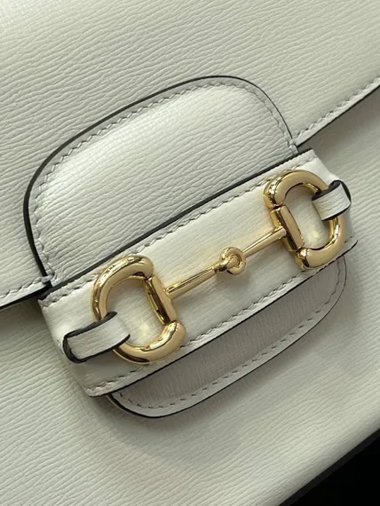 Мини-сумка Gucci Horsebit 1955 белый