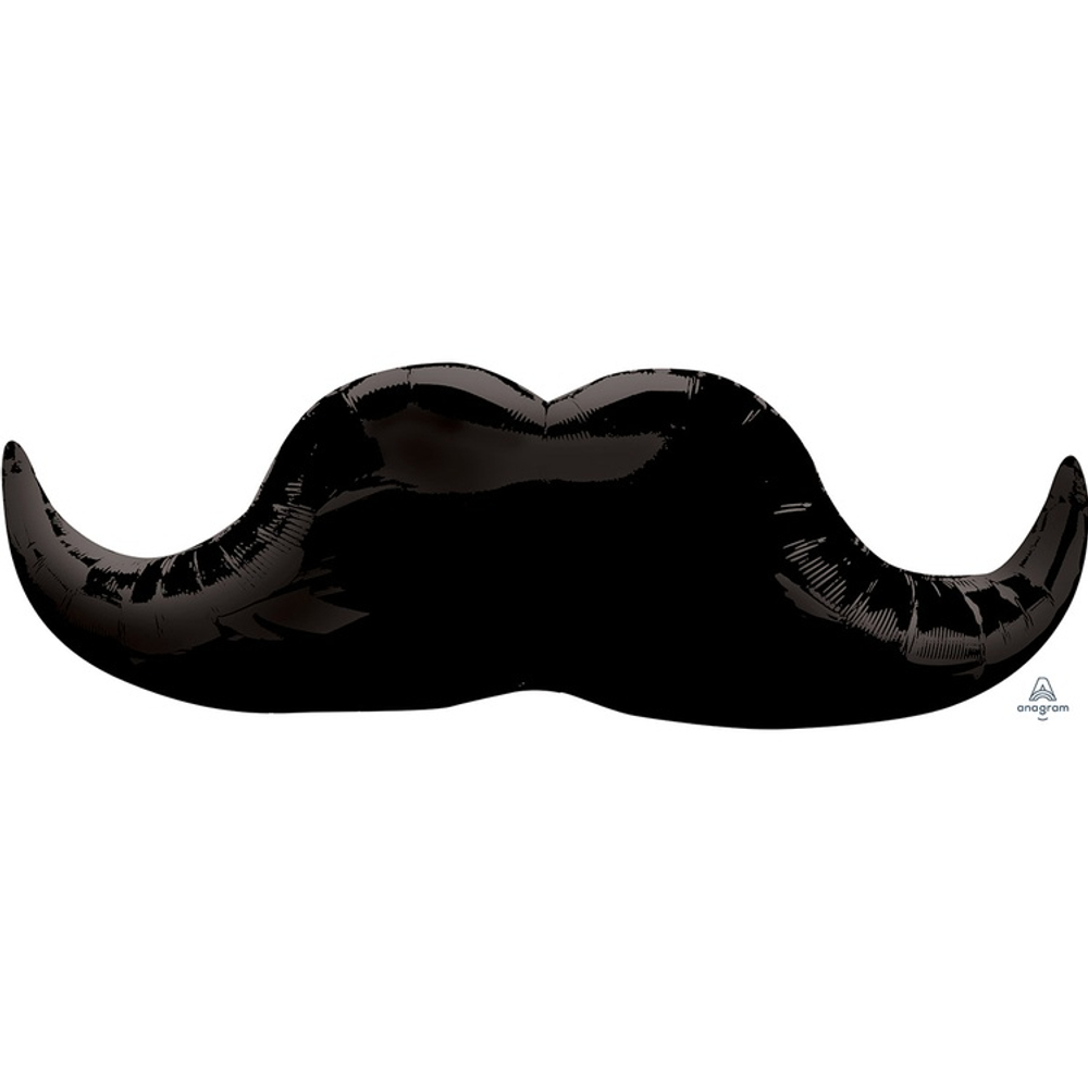 Шар Фольгированный Усы черные (Черный)