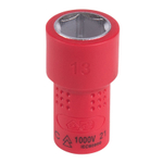 KING TONY (2335VE13M) Головка торцевая диэлектрическая шестигранная 1/4", 13 мм