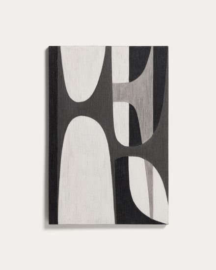 Абстрактная черно-белая картина Onure, 60 x 90 см