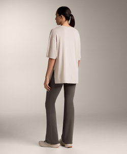 Oysho Футболка из смесового хлопка, серо-коричневый