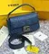 Сумка из кожи Fendi Baguette синий