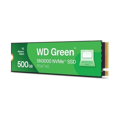 Твердотельный диск 500GB WD Green SN3000, PCI-E 4.0 x4 M.2 2280, [R/W - 5000/4100 MB/s]