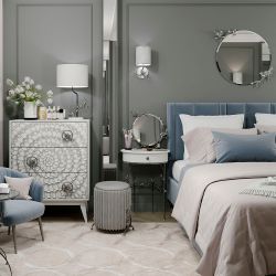 Туалетный столик Терра Айс Античное серебро