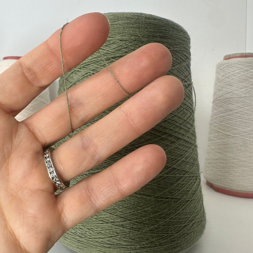HARMONY - Tollegno 1900; 100% меринос; 1500м/100гр, (2/30); col. 314 DEEP LICHEN, цвет: оливковый