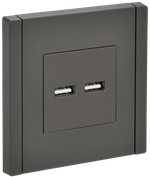 FORTE&PIANO Розетка USB A+A 3,1А FP349 серый IEK