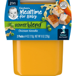 Gerber, Mealtime for Baby, Power Blend™, 2nd Foods®, курица и лапша, 2 пакетика по 113 г (4 унции)