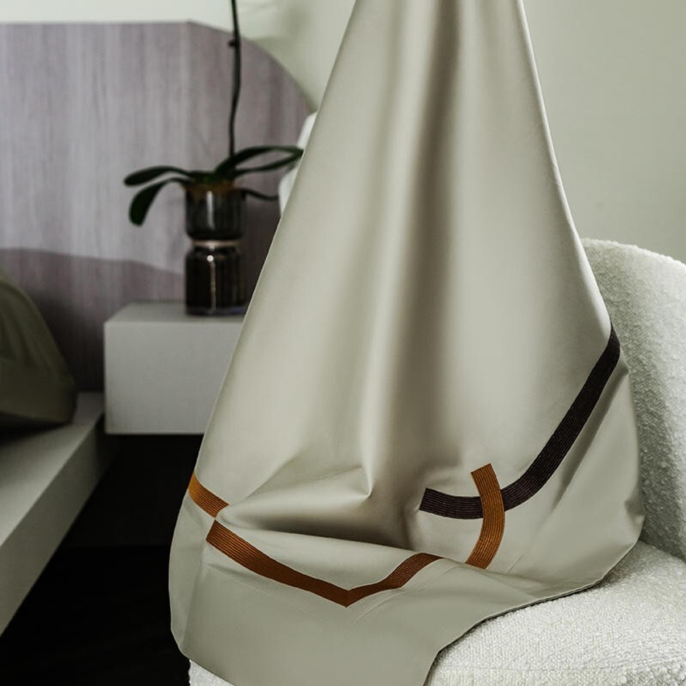 ZEPHYR HOME Постельное белье на двуспалку Египетский хлопок 100s зеленая