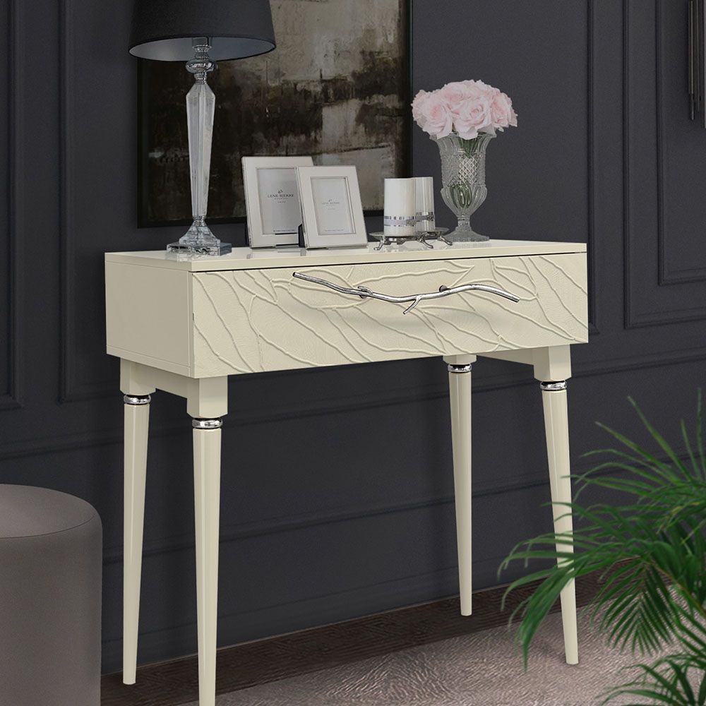 Консоль Арт Колор leaves Классик Сильвер Серый шелк