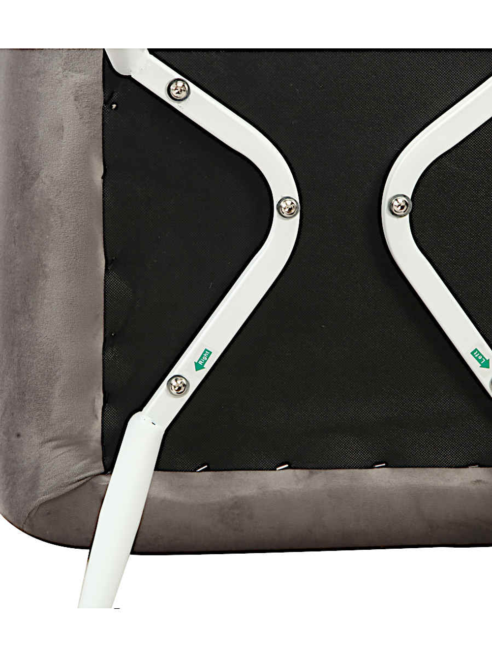 Стул LA ALTA STELLA велюр серый, каркас белый