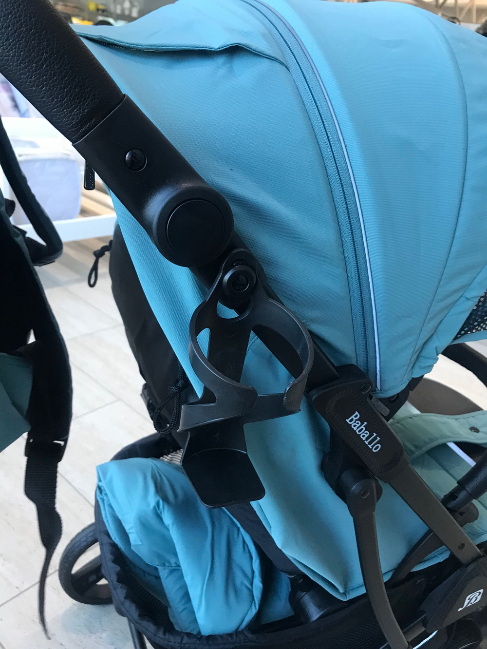 Коляска прогулочная Babalo 2024 Озёрный текстиль на черной раме