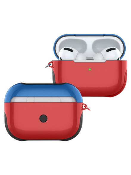 Чехол КАРТОФАН для Apple AirPods Pro (арт. AIRPRO-TPU-PC-MATT-BLUE-RED)