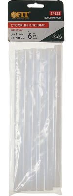 14422 Стержни клеевые бесцветные д.11 мм х 200 мм, 6 шт. FIT